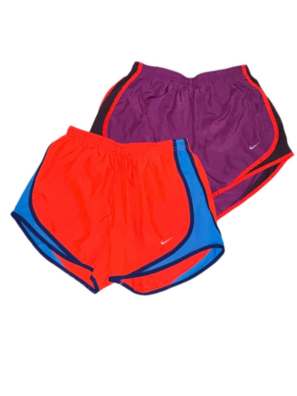 Nike Women's Dri-Fit Athletic Running Shorts Women’s Size Small Red & Purple